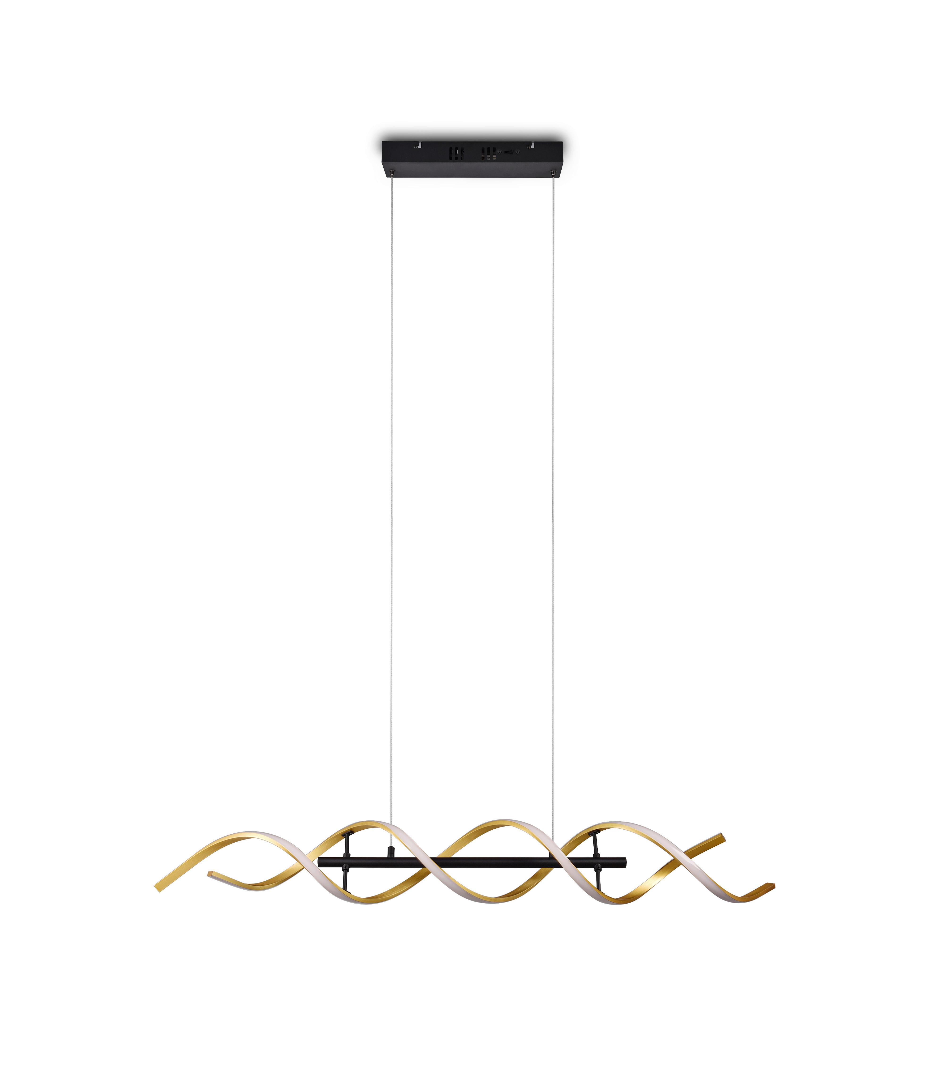 LED-Hängeleuchte 341810208 Sequence - Goldfarben/Alufarben, Design, Metall (104,5/16/150cm) - Trio Leuchten