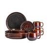 Kaffeservice Elina Uno 4 Personen Geschirr Set - Rotbraun, Basics, Keramik - Mäser