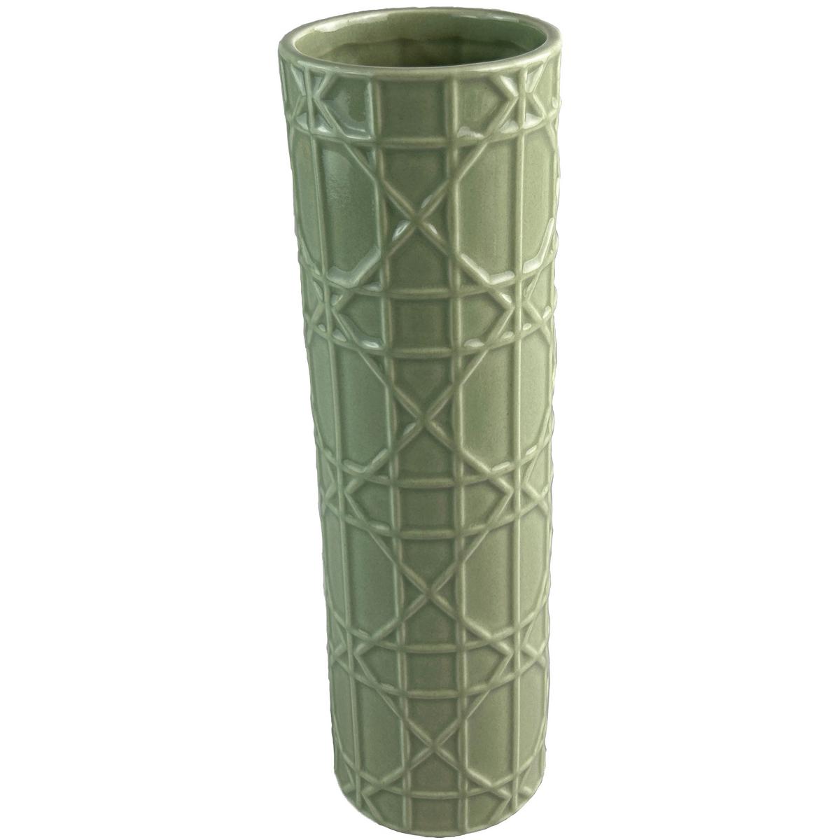 Dekovase Stella - Grün, KONVENTIONELL, Keramik (9/29,6cm) - Luca Bessoni