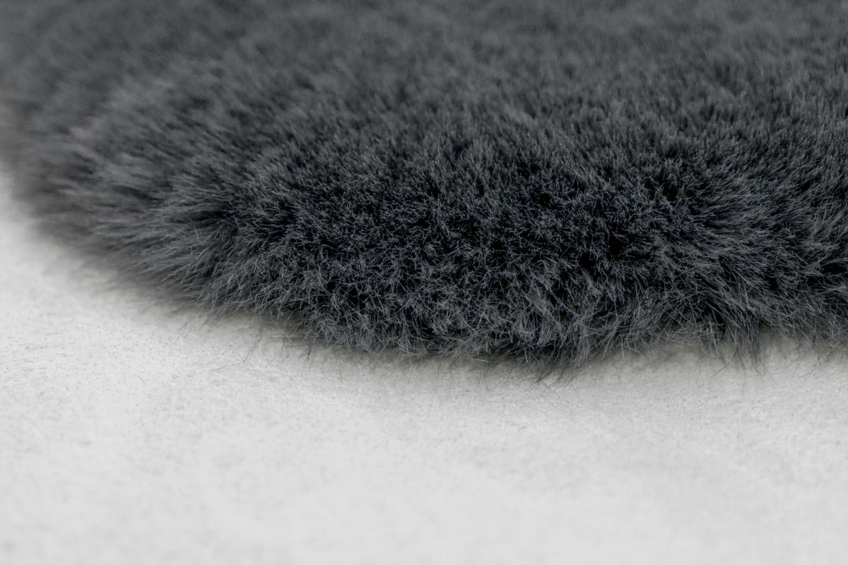 Kunstfell Rabbit Anthrazit 60x90 cm Textil - Anthrazit, Trend, Textil (60/90cm) - Kayoom