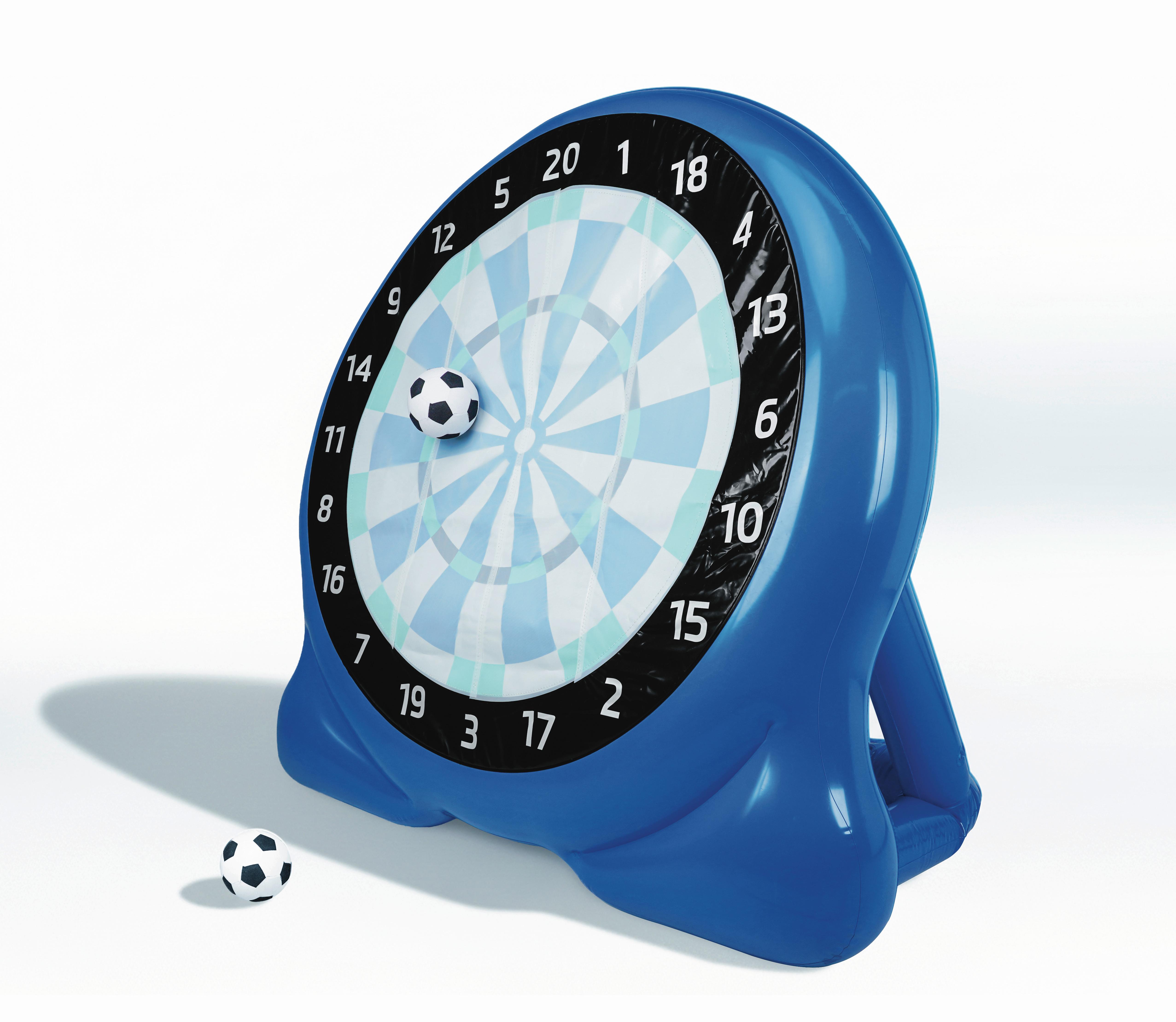 Fussball/Dartscheibe aufblasbar inkl. 2 Fußbälle - Blau, LIFESTYLE, Kunststoff (100/150/152cm)