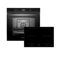 Einbauherd-set B: 59,5 Cm Induktion/ Autark - Schwarz, Trend, Glas/Metall (59,5/59,9/56,5cm) - Respekta