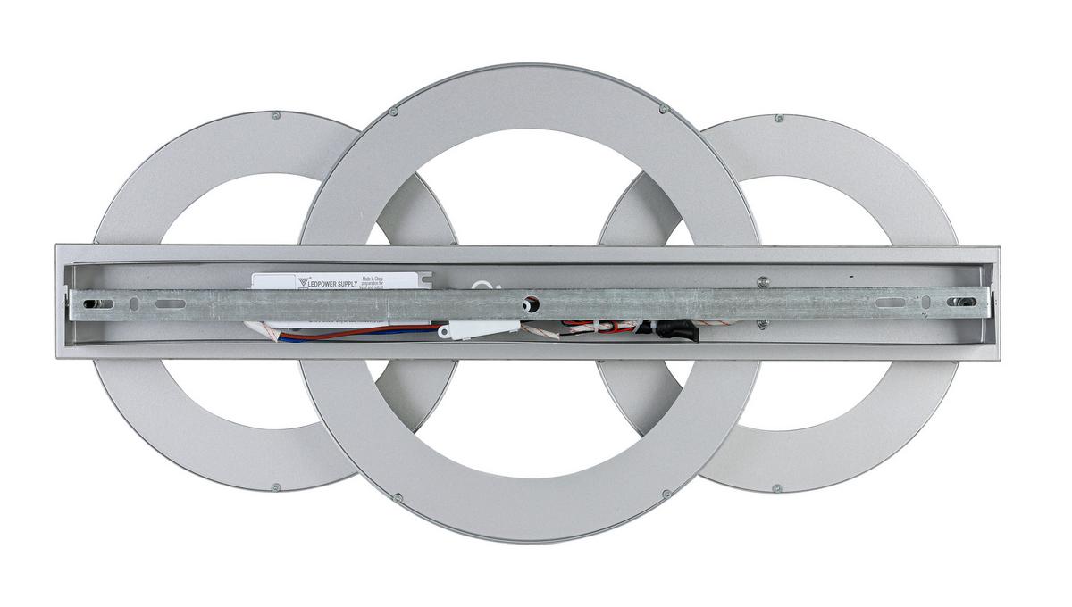 LED-DECKENLEUCHTE CILIA - Chromfarben/Silberfarben, Basics, Kunststoff/Metall (58,5/30,4/8cm) - Luca Bessoni