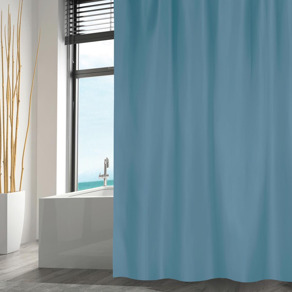 DUSCHVORHANG DUNKELBLAU - Dunkelblau, Basics, Textil (180/200cm) - MSV