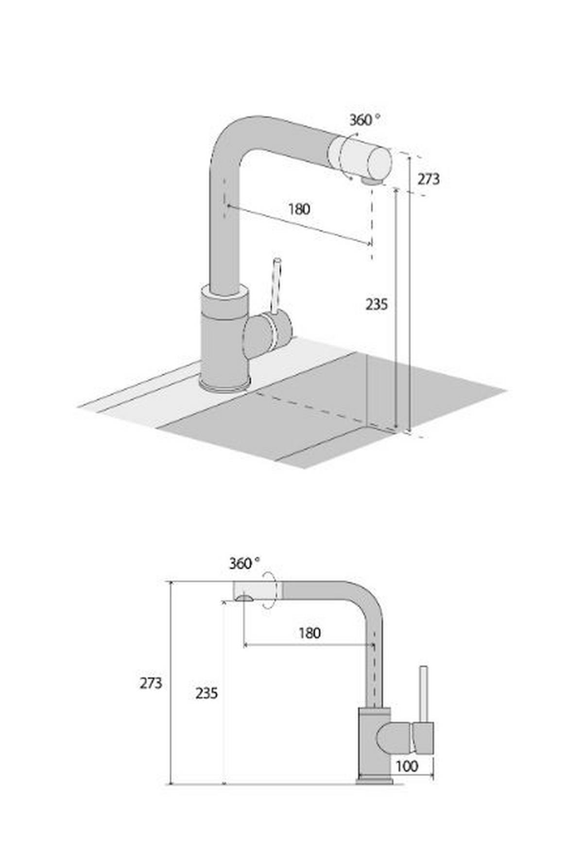 Granitová batéria CONCEPT BDG4327BC - čierna, Basics, kameň (27,3cm) - Concept
