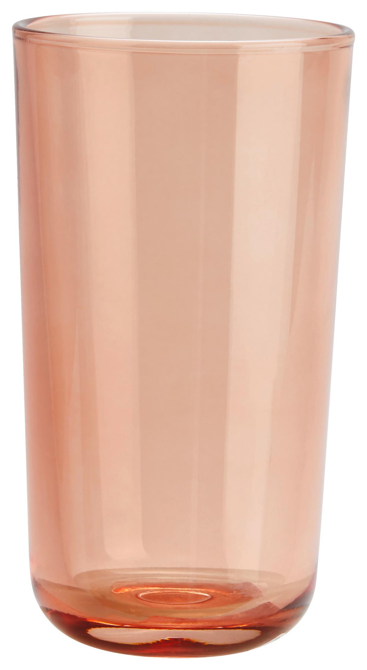 Trinkglas Mirella Ca. 310 Ml - Taupe/Pink, Design, Glas (310ml) - Luca Bessoni