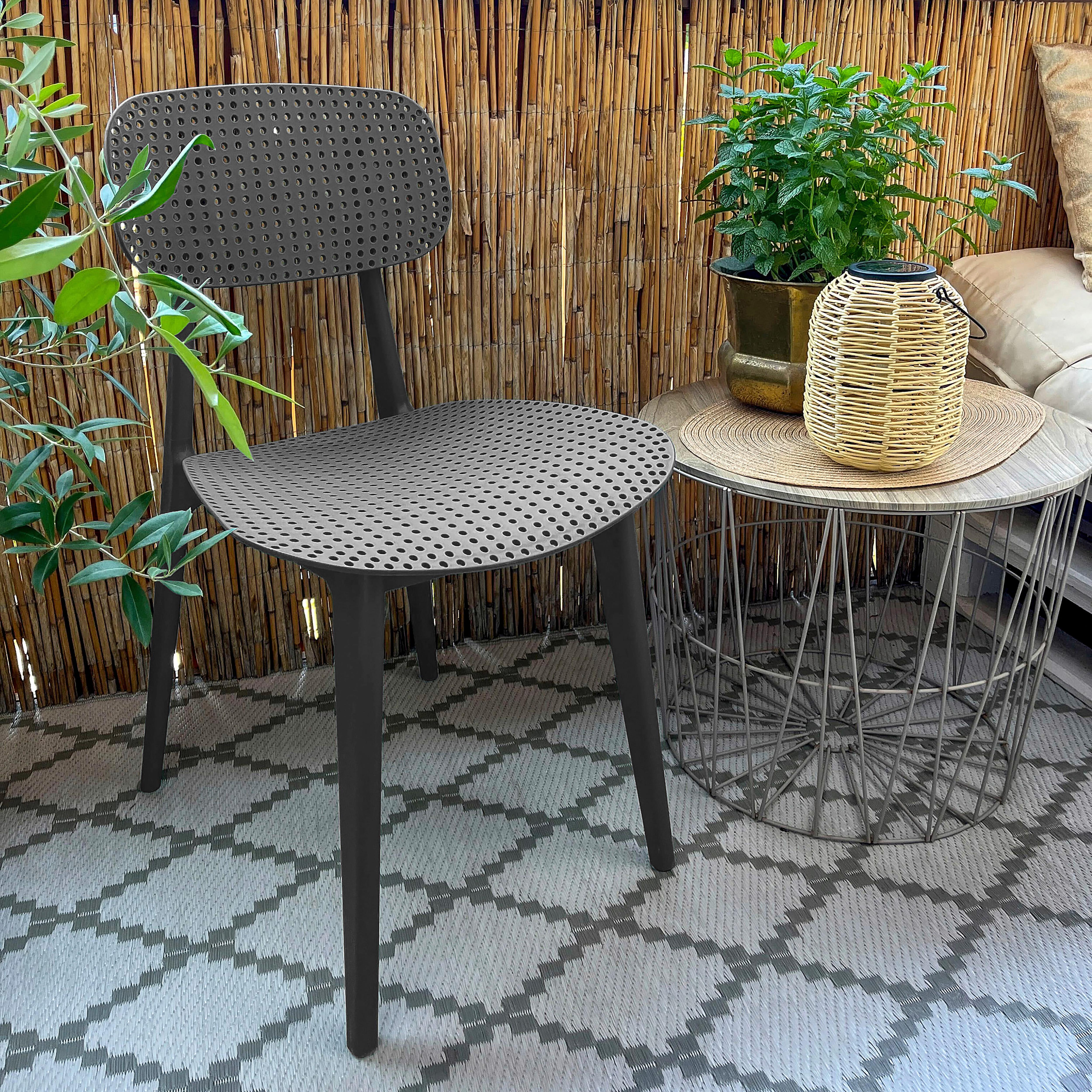 Gartensessel Artifo Hol Kunststoff - Grau, Basics, Kunststoff (42/79/51cm) - MID.YOU