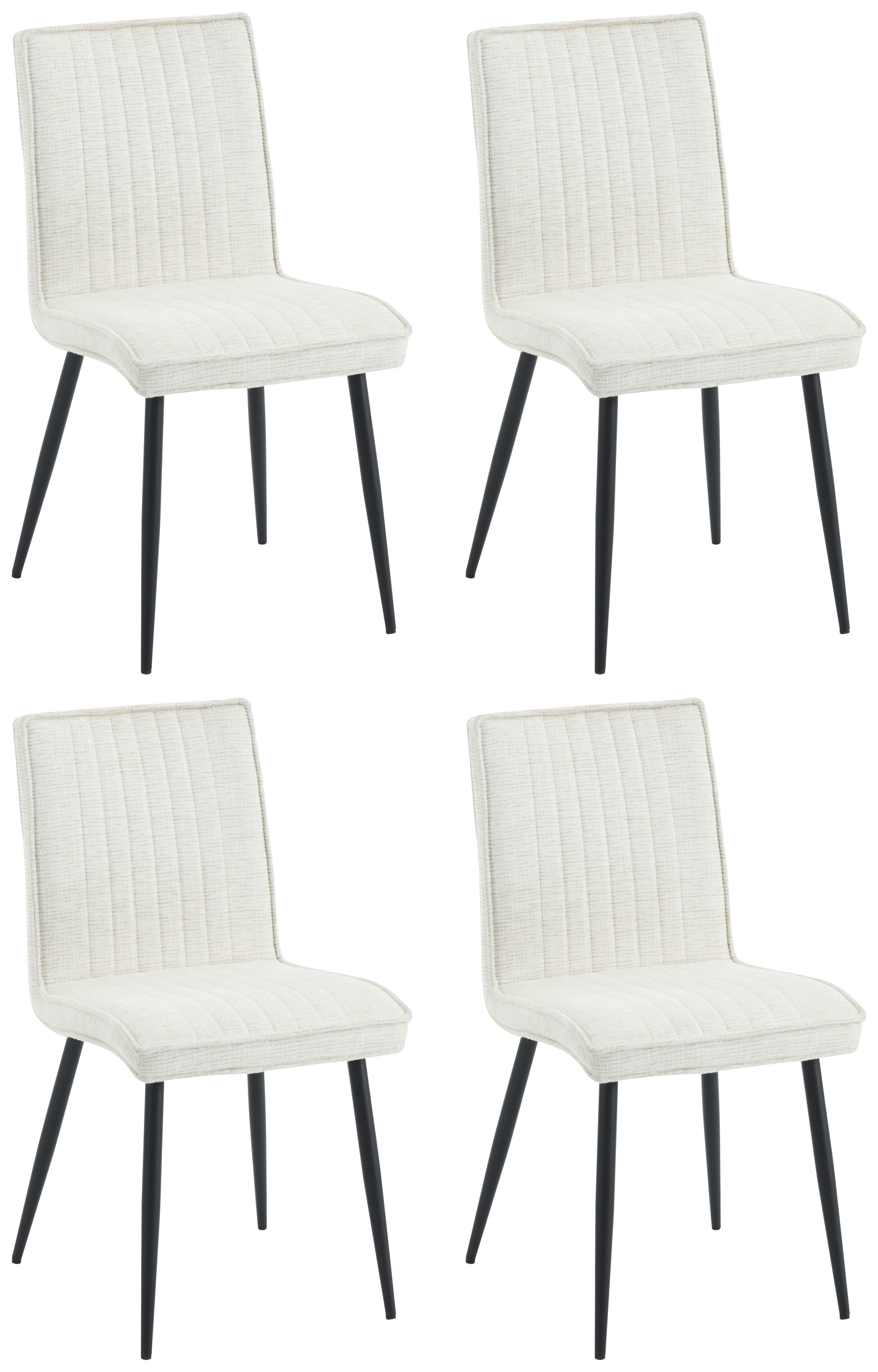 Stuhl-set Benno - Beige/Schwarz, LIFESTYLE, Holz/Textil (43/85/57cm) - Livetastic