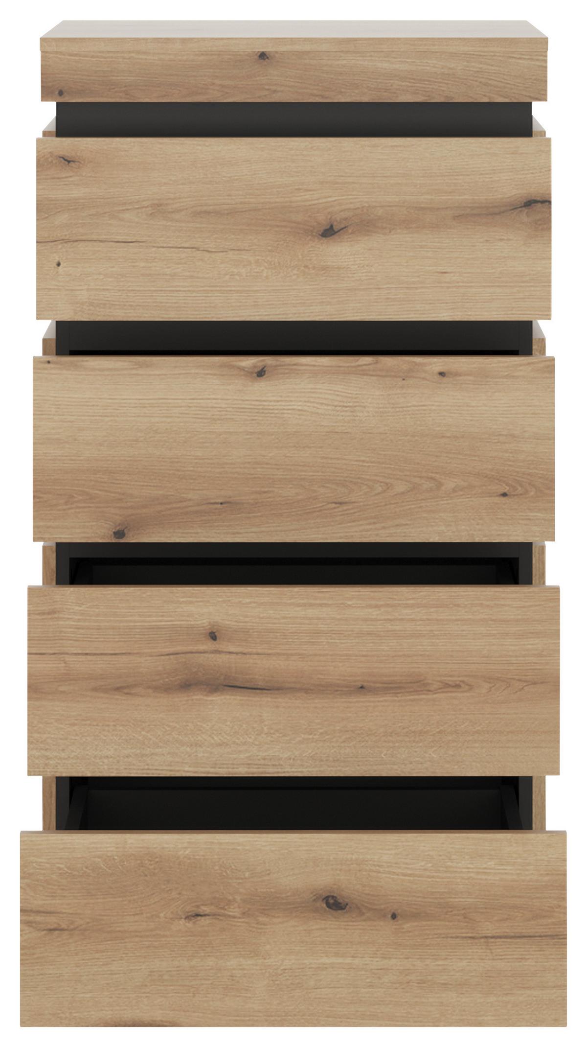 Kommode Corte Grau/Eiche Dekor B: 60 cm - Trend, Holzwerkstoff (60/117/45cm)