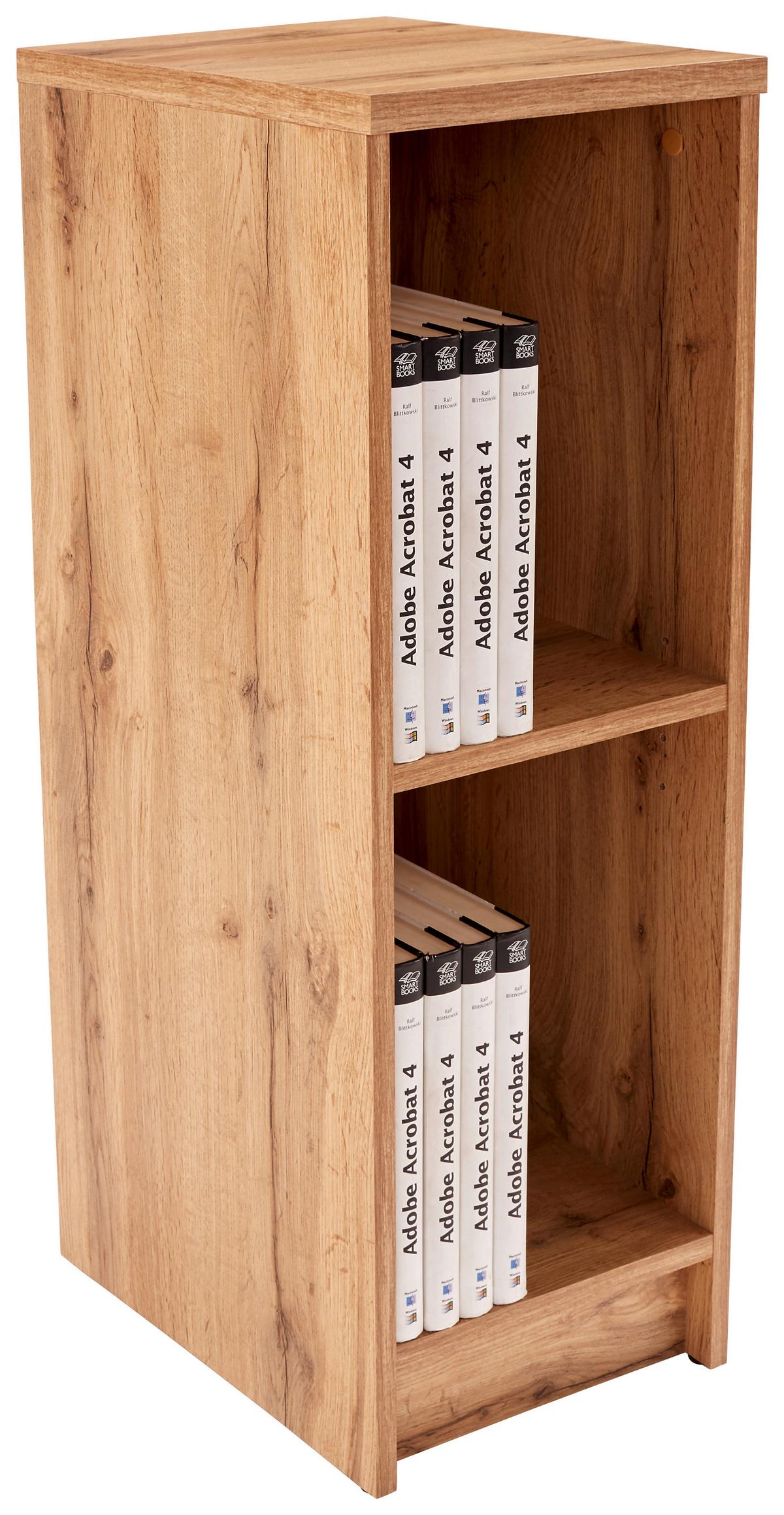 Regal 4-you New B 30 Cm, Eiche Dekor - Eichefarben/Schwarz, MODERN, Holzwerkstoff (30/85,5/34,6cm)