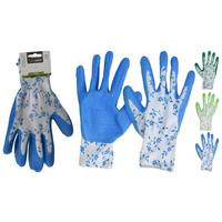 Gartenhandschuhe Bettina - Blau/Dunkelgrün, Basics, Kunststoff (17,7/26/2,5cm)