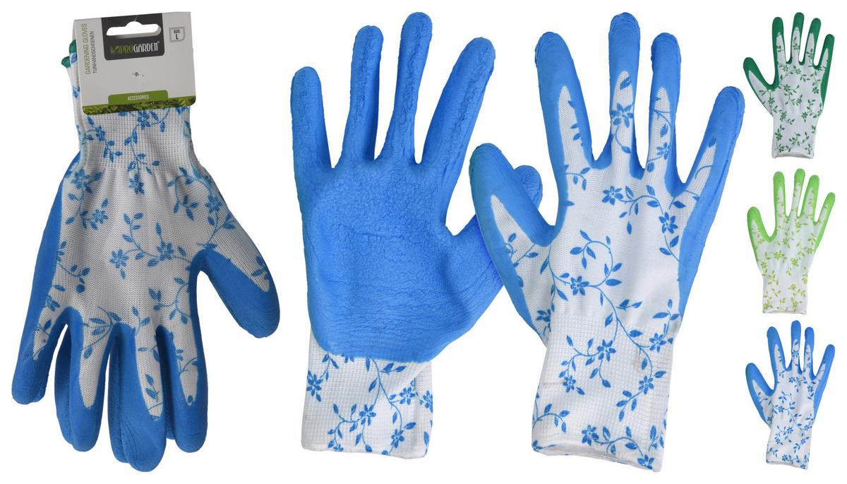 Gartenhandschuhe Bettina - Blau/Dunkelgrün, Basics, Kunststoff (17,7/26/2,5cm)