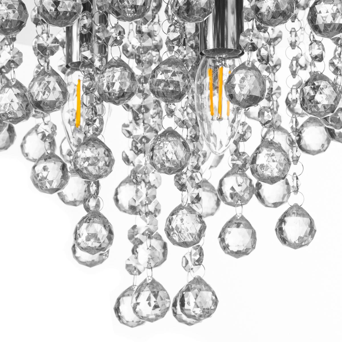 Deckenleuchte Cameron - Klar/Chromfarben, Basics, Glas/Metall (38/26cm) - James Wood