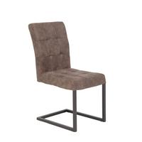 Schwingstuhl-Set Donna S - Anthrazit/Braun, MODERN, Textil/Metall (42/91/62cm) - MID.YOU