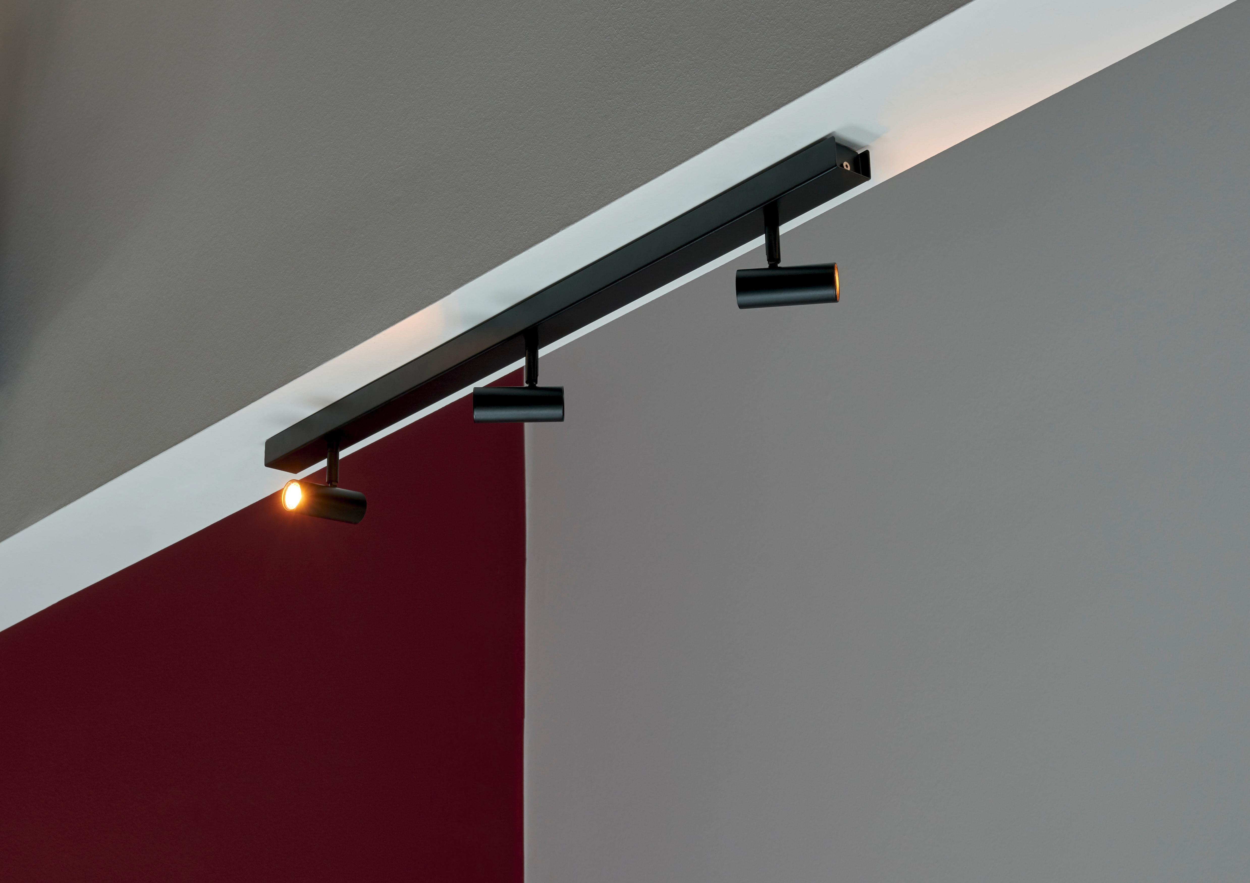 LED-Deckenstrahler Omari Schwarz L: 78 cm - Schwarz, Design, Metall (78/3,5/12cm) - Nordlux