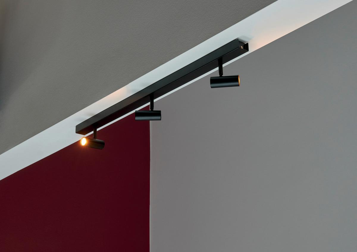 LED-Deckenstrahler Omari Schwarz L: 78 cm - Schwarz, Design, Metall (78/3,5/12cm) - Nordlux