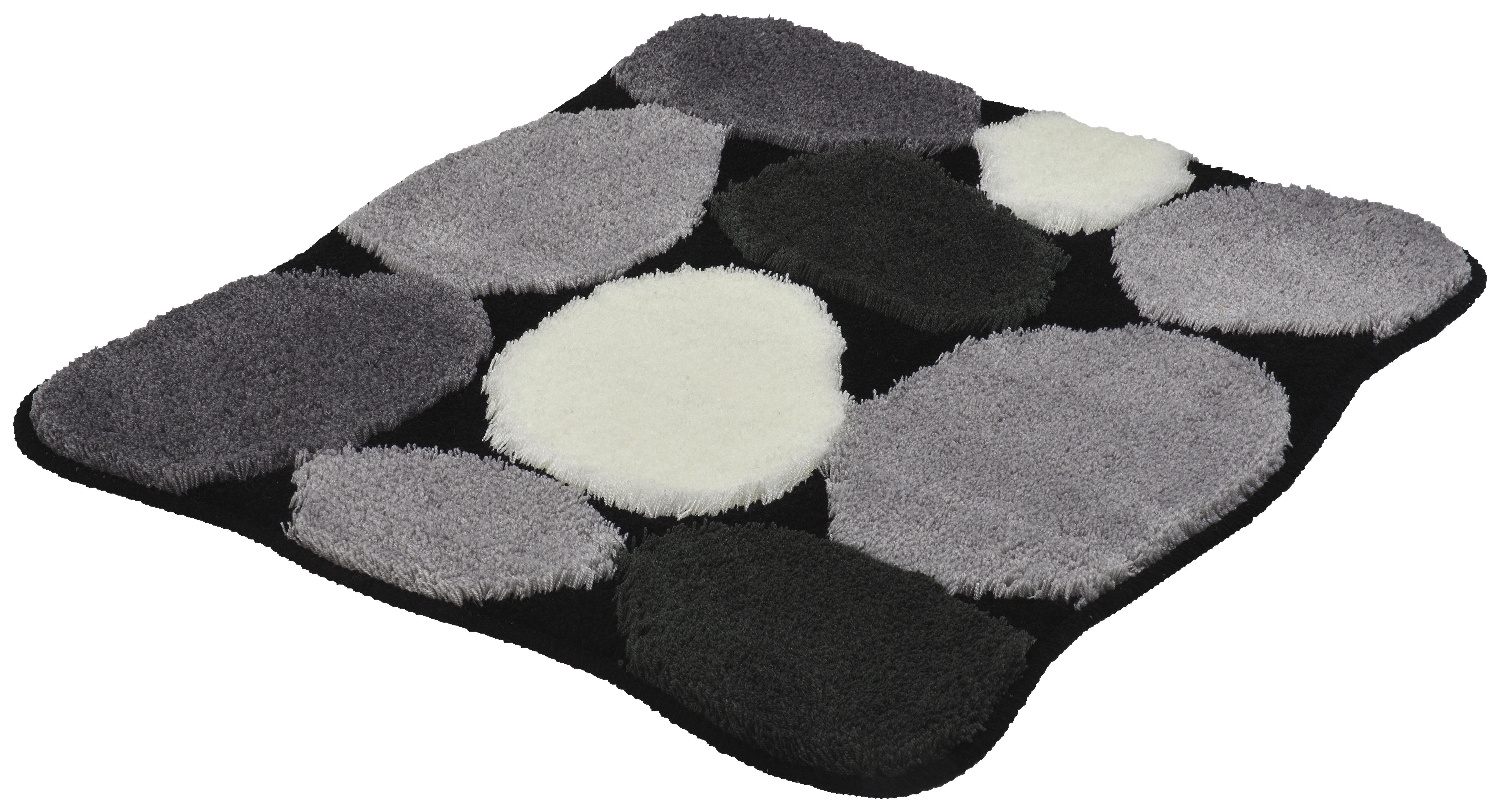 Badteppich Stone - Beige/Schwarz, MODERN, Textil (55/2/65cm) - Kleine Wolke