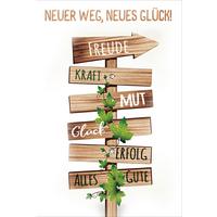 Billett Abschied Wegweiser - Multicolor, Basics, Papier/Kunststoff (12/18/2cm)