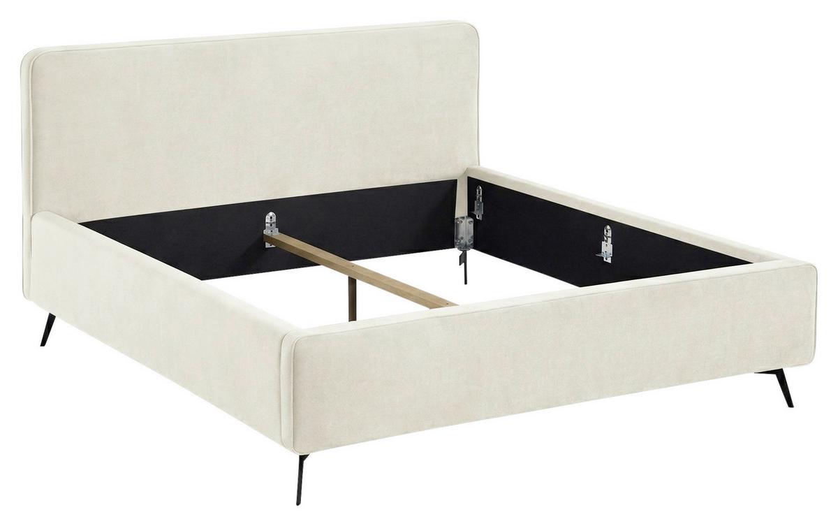 Polsterbett Camila Manila Creme 180x200cm - Creme/Schwarz, MODERN, Holz/Textil (180/200cm) - MID.YOU