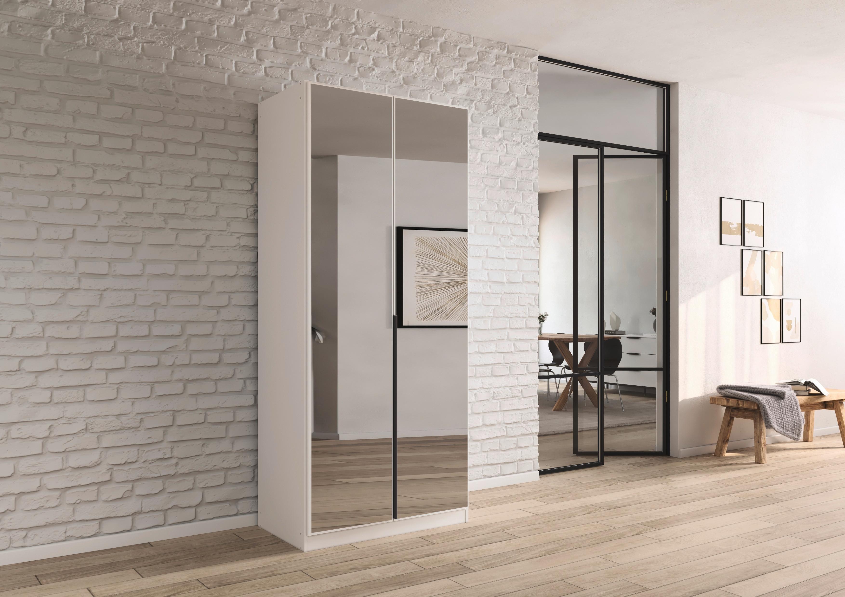Drehtürenschrank Alabama Weiß B: 91 Cm - Weiß, MODERN, Holzwerkstoff (91/229/54cm) - Rauch Möbel