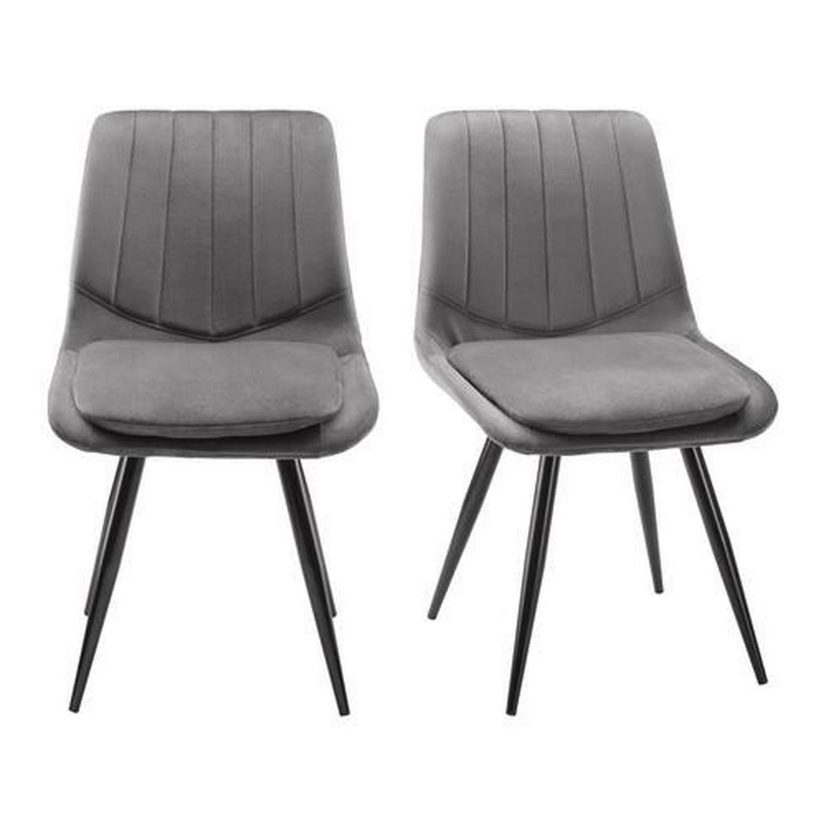 Jedálenská stolička JOY tmavá šedá - čierna/tmavosivá, Modern, kov/drevo (49/82/55cm) - Modern Living