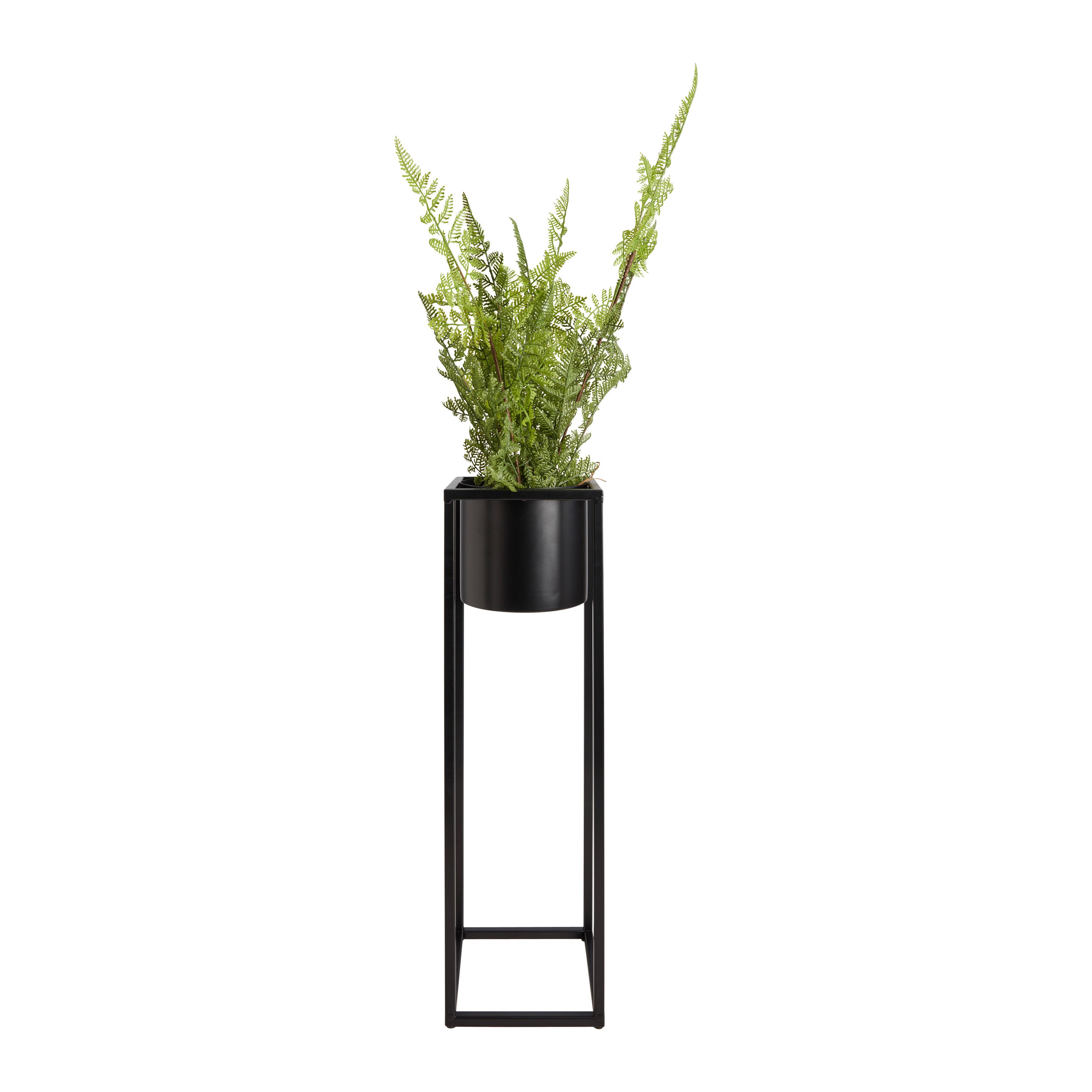 obal na květináč OLE -TOP- - černá, Moderní, kov (15/50/15cm) - Mömax