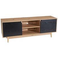 NÍZKA KOMODA EICHE - čierna/farba duba, Design, drevo/kompozitné drevo (150/55/40cm) - Livetastic