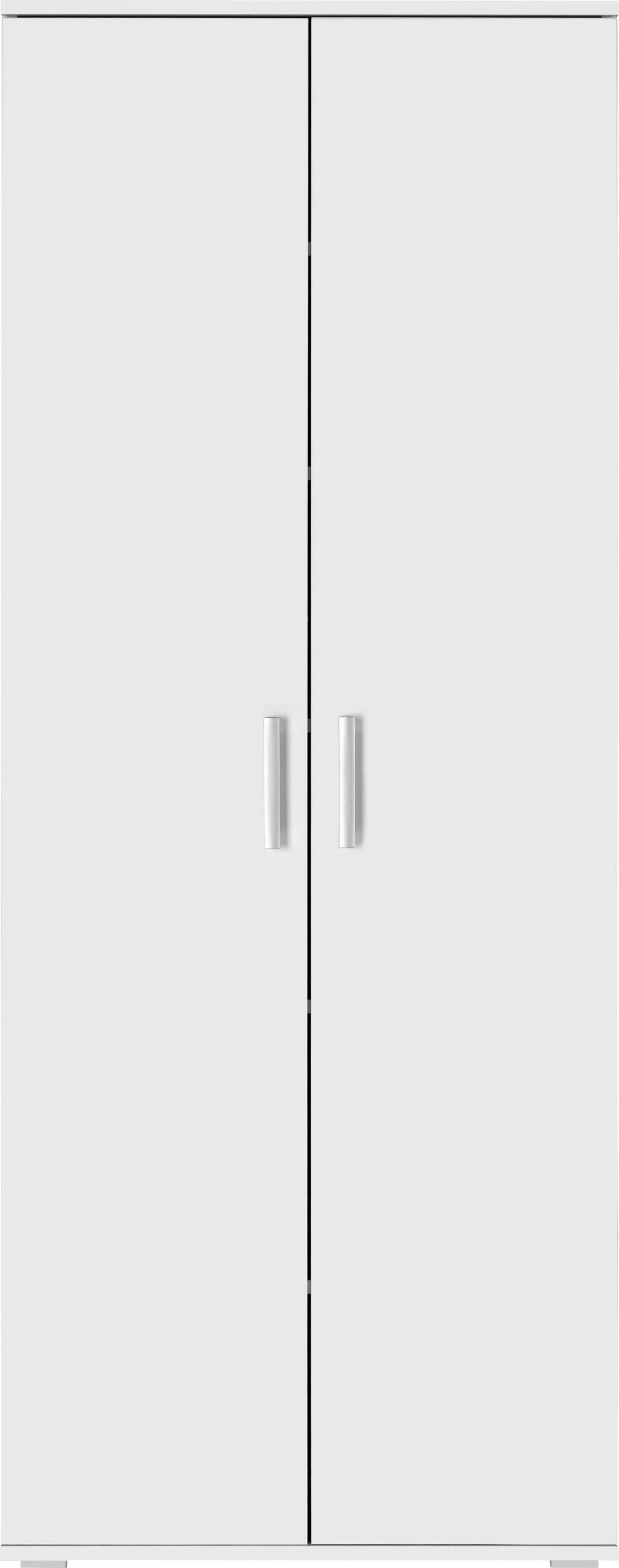 VIACÚČELOVÁ SKRIŇA JIMMY - biela/hliníková, Modern, kompozitné drevo/plast (70/179/34cm) - Mömax