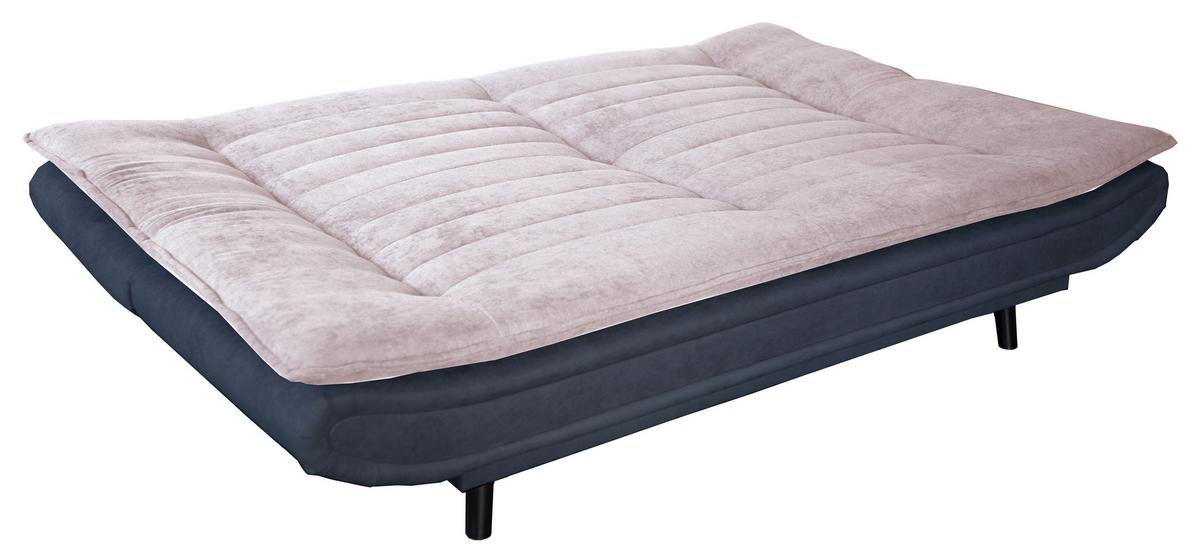 Schlafsofa Donut, Anthrazit/rosa B: 194cm - Anthrazit/Schwarz, MODERN, Textil (194/90/100cm) - P & B