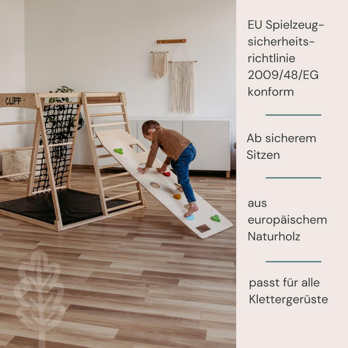 Kletterwand natur 50x150 cm - Birkefarben, Basics, Holz (50/150cm)