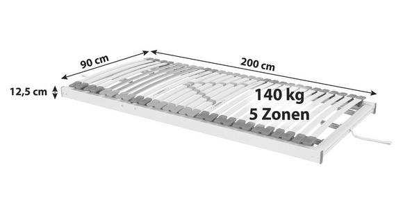 Lattenrost Primatex 600 verstellbar 90x200 cm 5 Zonen - (90/200cm) - Primatex