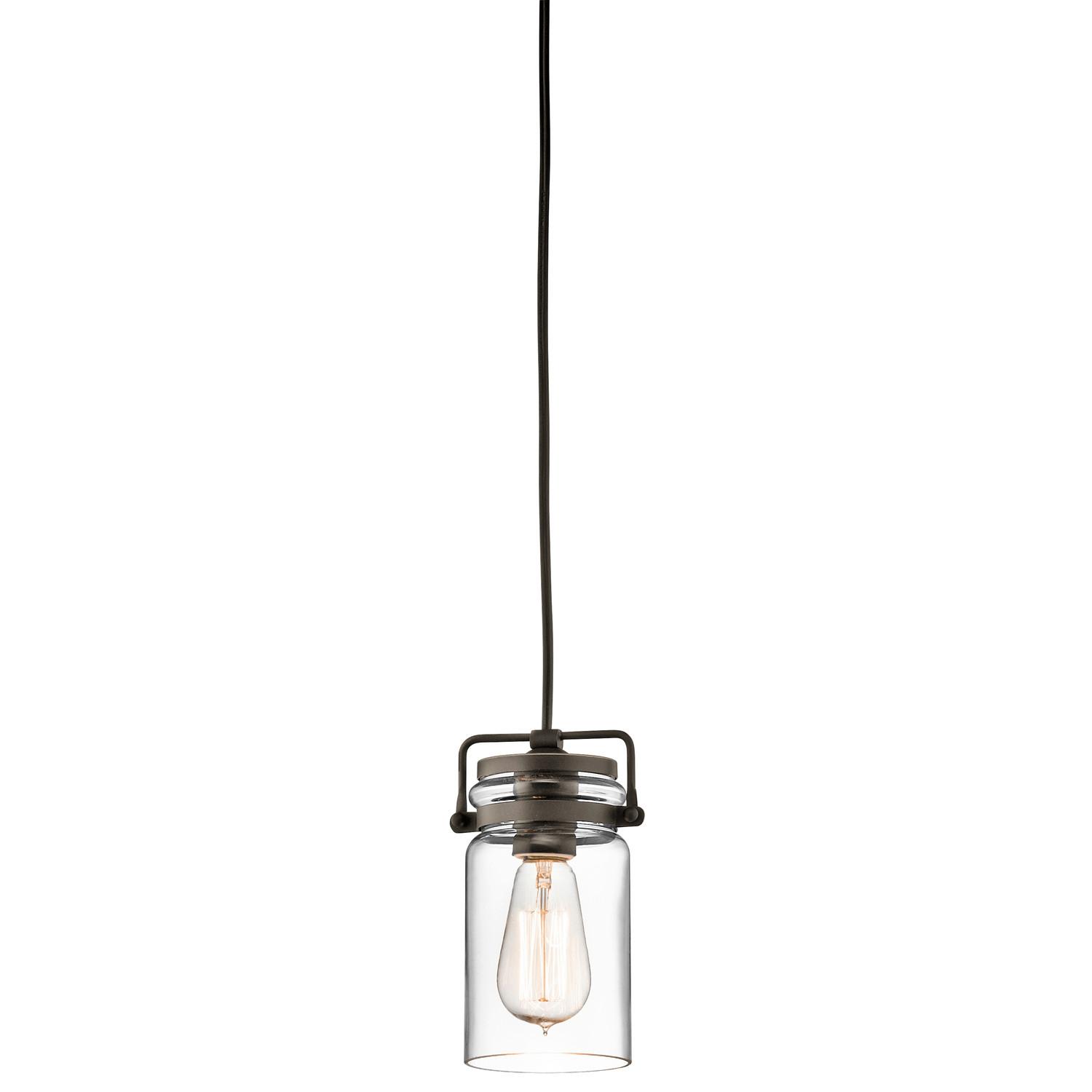HÄNGELEUCHTE KL-BRINLEY-MP-OZ - Bronzefarben, LIFESTYLE, Glas/Metall (12/25.3cm) - Elstead Lighting