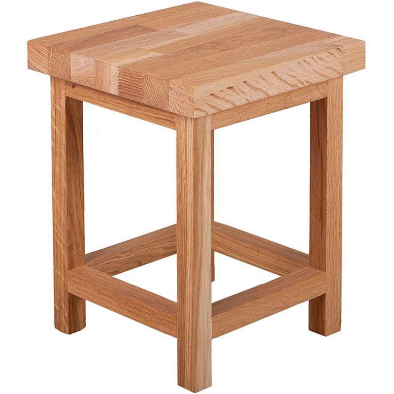 GARTENHOCKER Eichefarben geölt - Eichefarben, Basics, Holz (30/40/30cm) - Gardenson