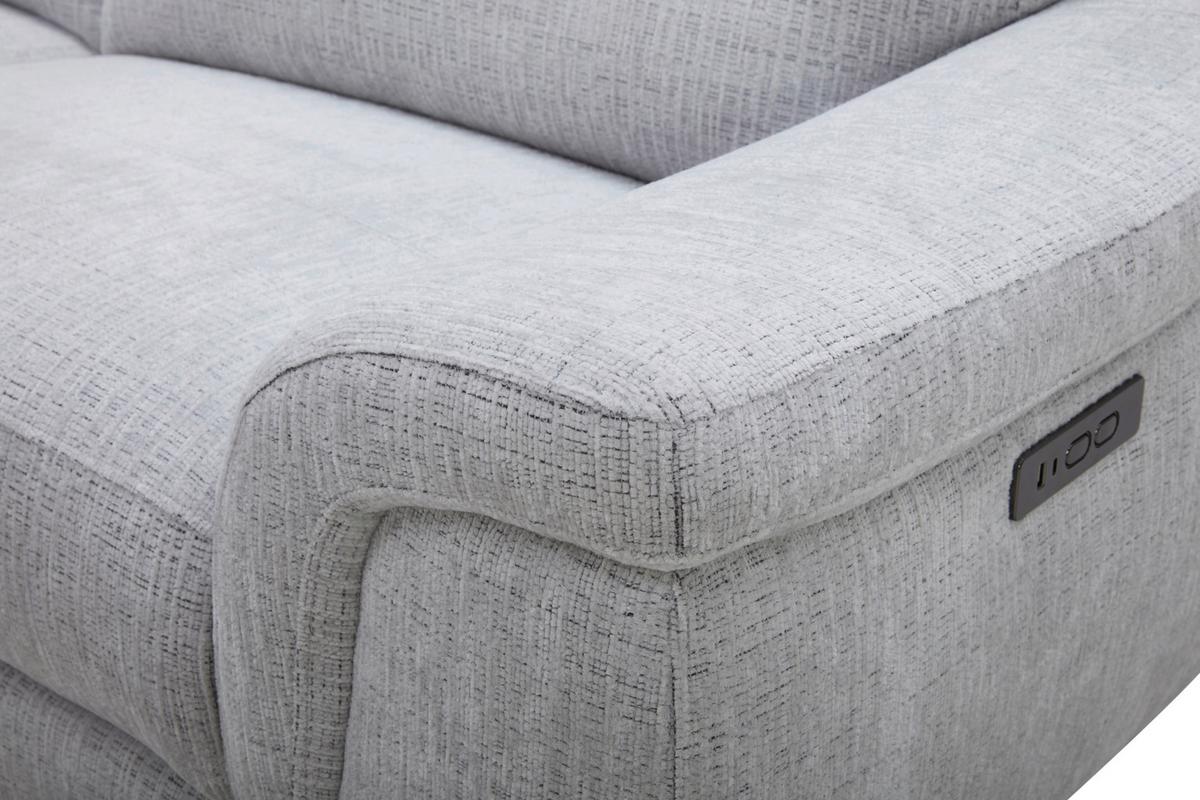 2-Sitzer Sofa Berlin Samt Grau, B: 214 cm - Schwarz/Naturfarben, MODERN, Holz/Kunststoff (216/94/95cm)