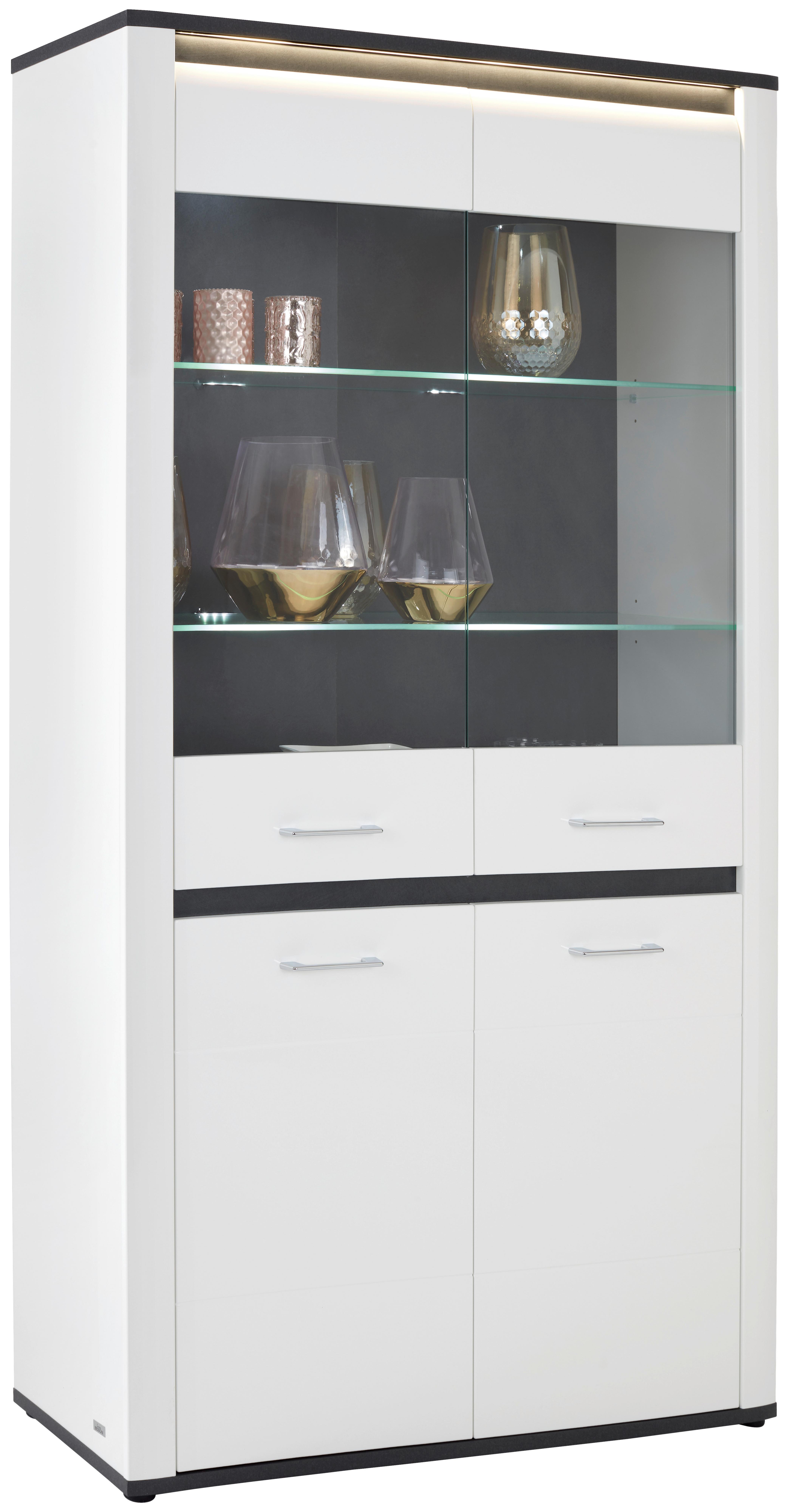 Vitrine Alassio B: 109cm mit Türdämpfung