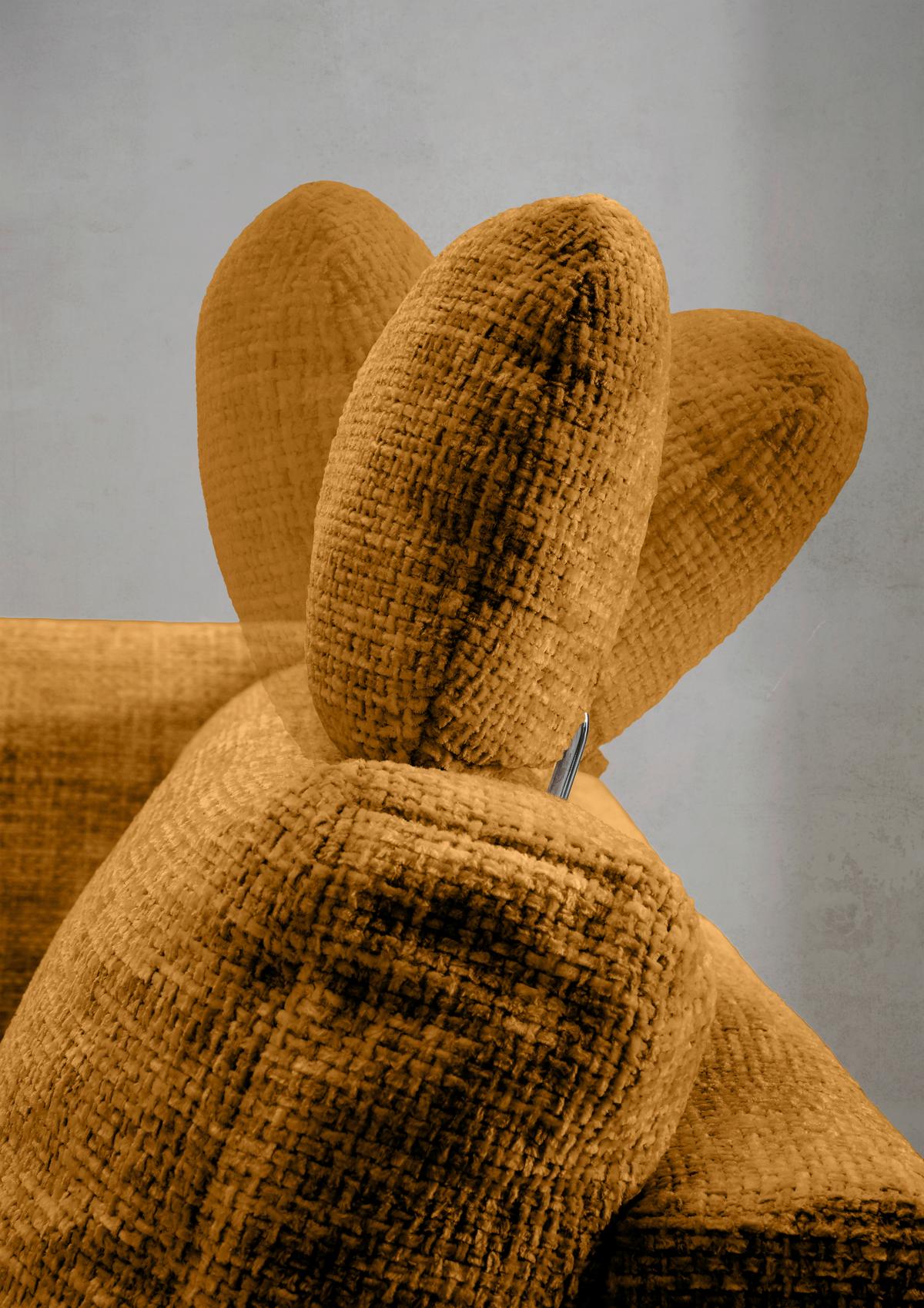 Eckschlafsofa Positano Goldfarben S: 265x206 Cm - Wildeiche/Goldfarben, MODERN, Textil (265/206cm) - Livetastic