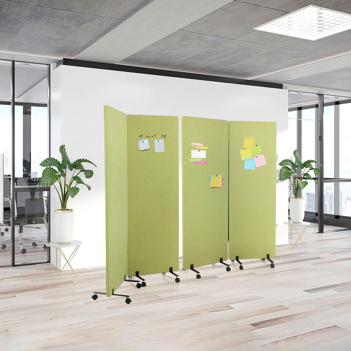 Trennwand Flexmiut - Hellgrün, Basics, Kunststoff/Textil (60/177/35cm) - MID.YOU