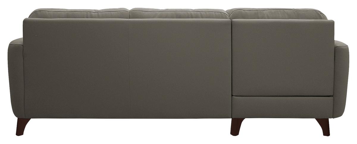Ecksofa Nordic Schlammfarben S: 168x238 cm - Schlammfarben/Buchefarben, Design, Leder/Textil (168/238cm) - Livetastic