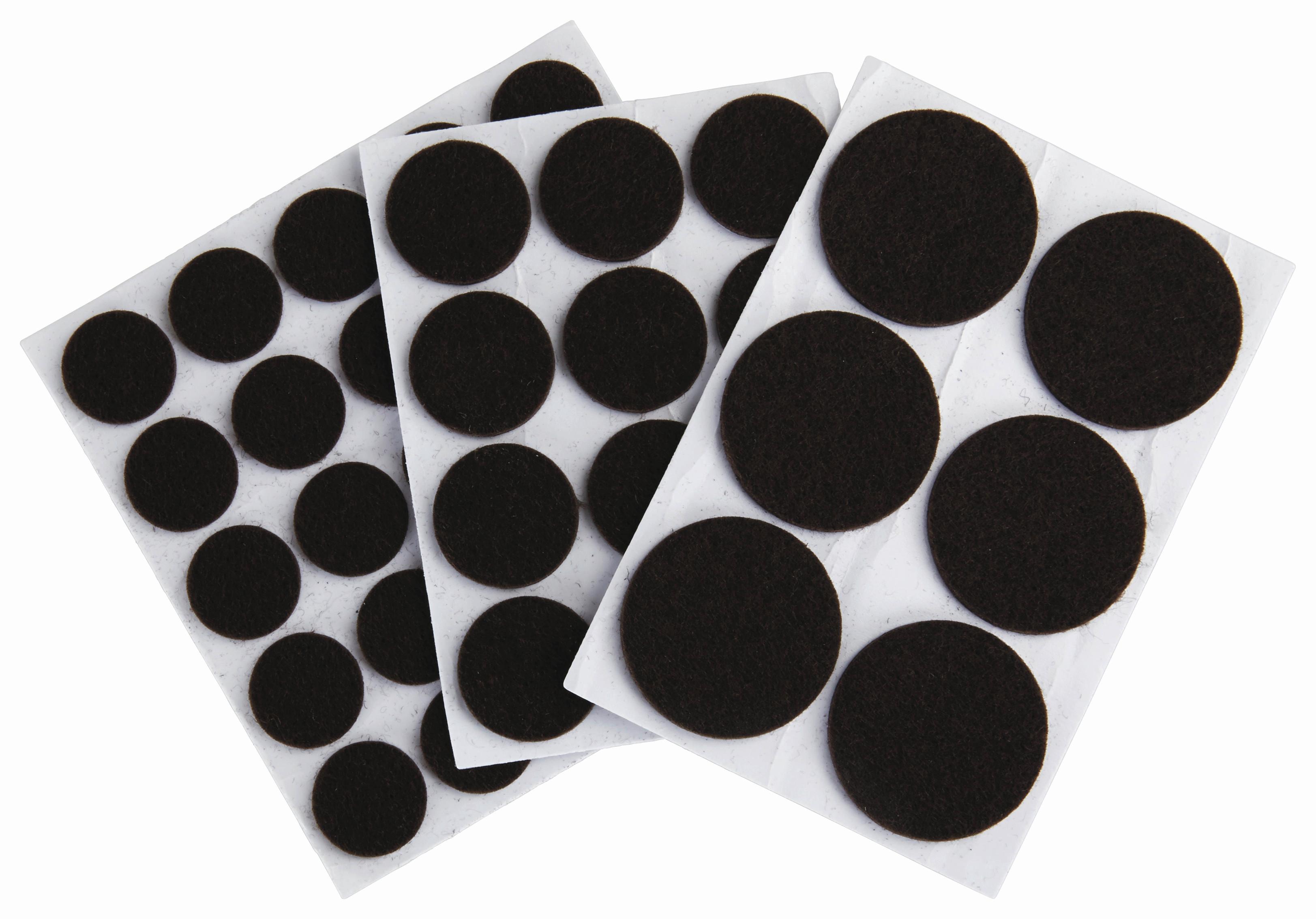 Filzgleiter-Set versch. Größen 43-tlg. Schwarz selbstklebend - Schwarz, KONVENTIONELL, Textil (1cm)