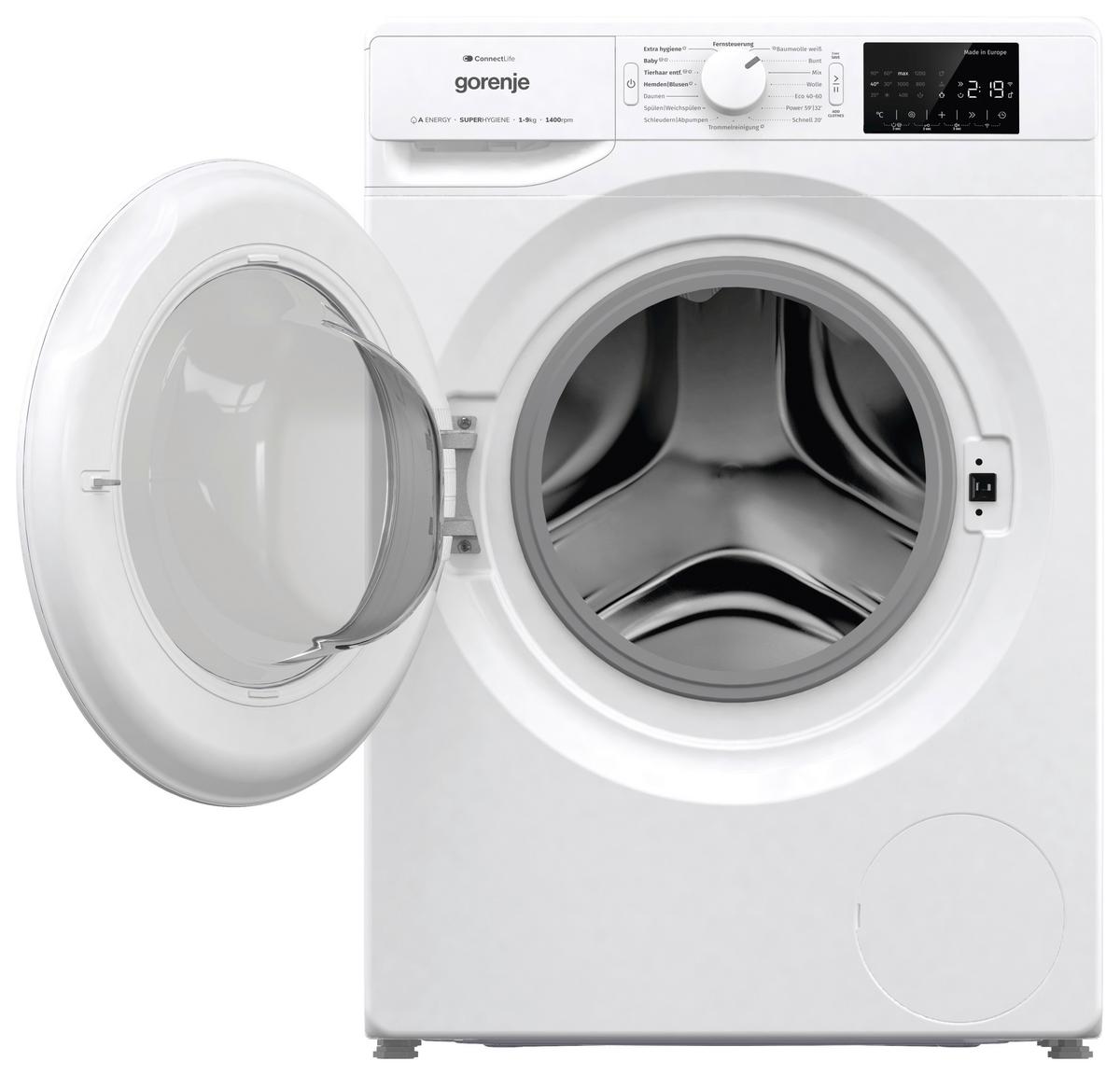 Waschmaschine Wpnei94a1dts - Weiß, Basics, Glas/Kunststoff (60/85/54,5cm) - Gorenje