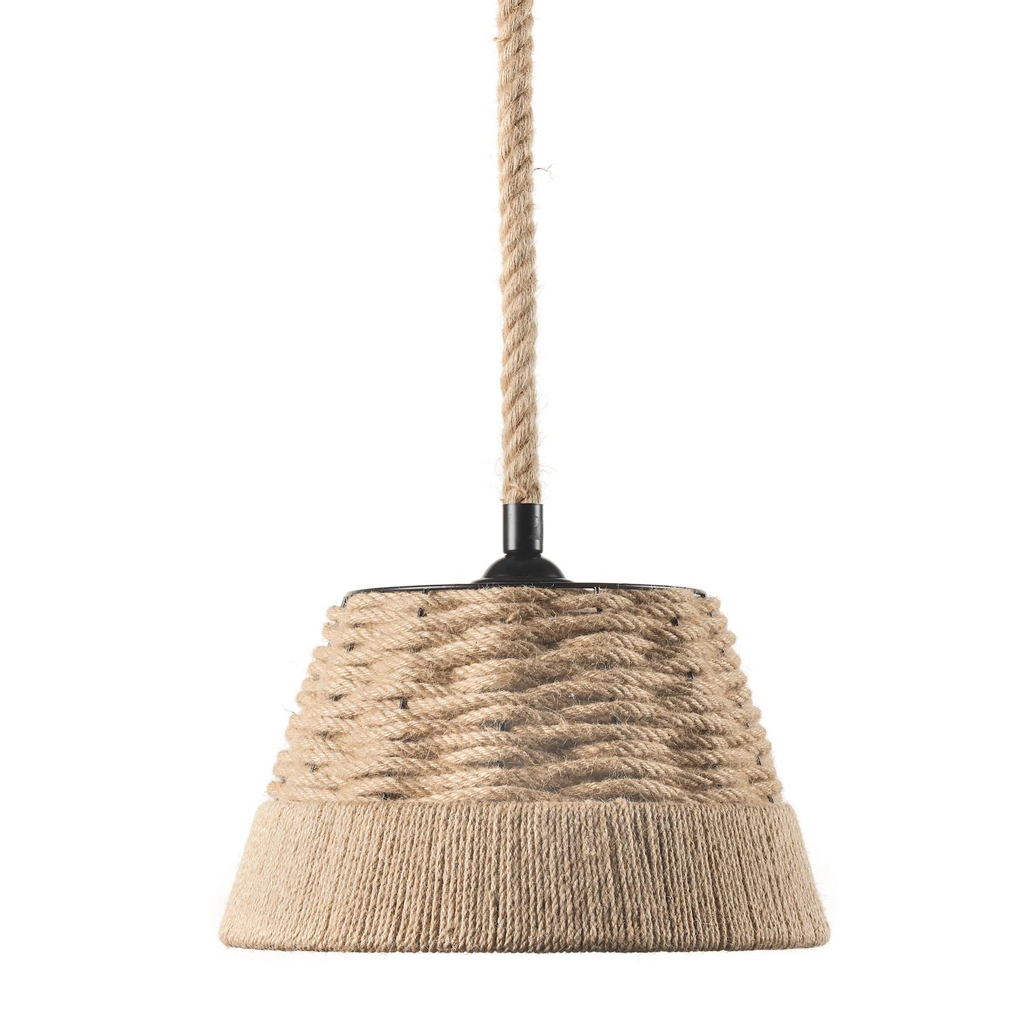 Hängeleuchte 1732/S - Beige, Natur, Naturmaterialien/Textil (36/136cm)