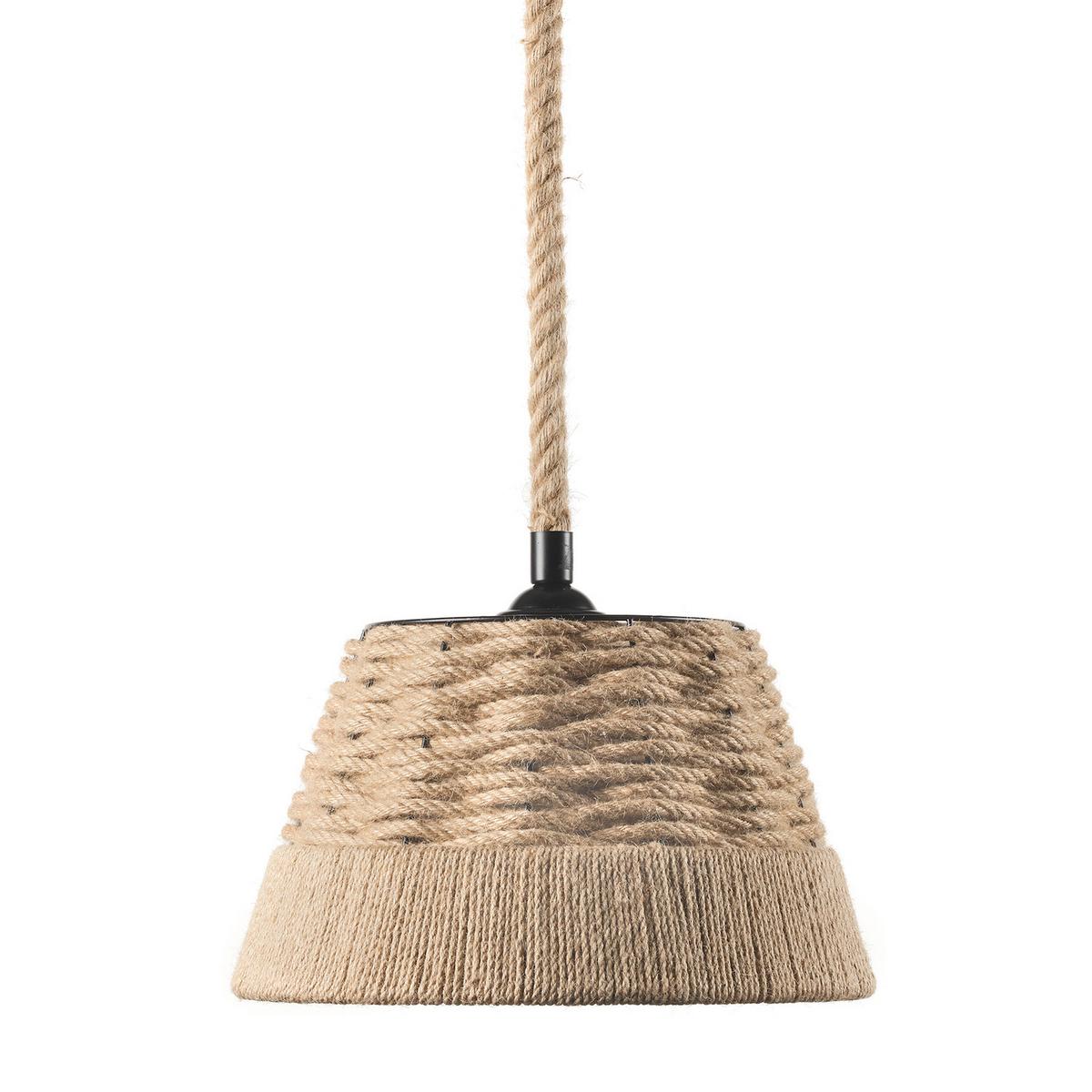 Hängeleuchte 1732/S - Beige, Natur, Naturmaterialien/Textil (36/136cm)