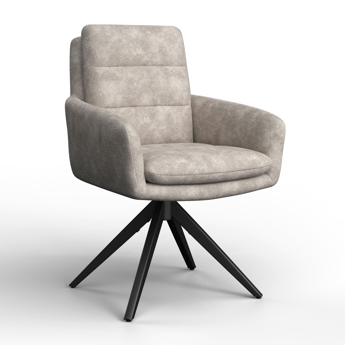 STOLIČKA S PODRÚČKAMI LAURIN - svetlosivá, Modern, kov/drevo (59/93/63cm) - Bessagi Home