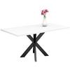 Esstisch Alex Schwarz, Weiß - Schwarz/Weiß, MODERN, Holzwerkstoff/Metall (140/90/78cm) - Livetastic