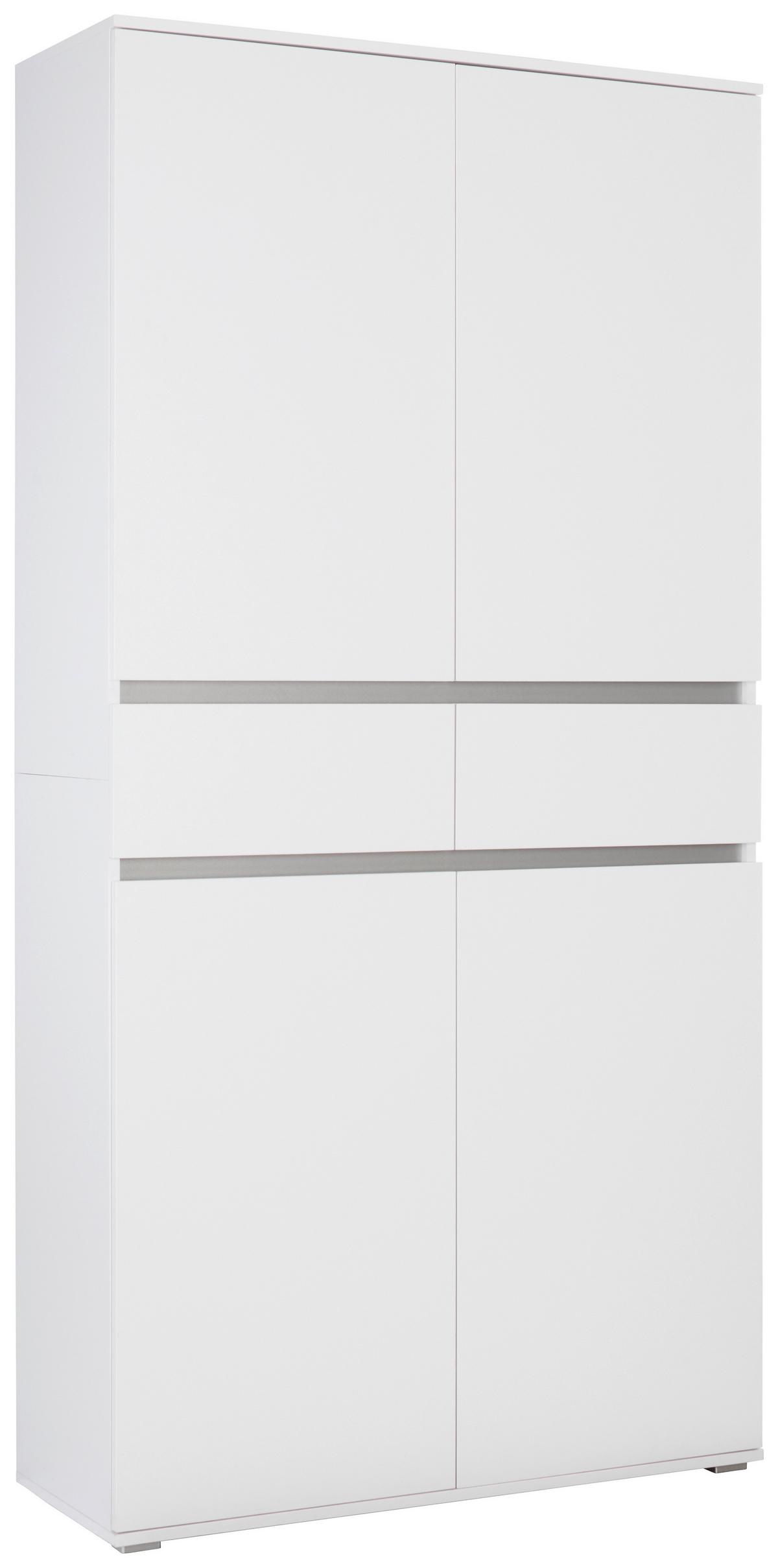 Viacúčelová skriňa BIANCO - biela, Modern, kompozitné drevo (100/200/37cm) - Mömax