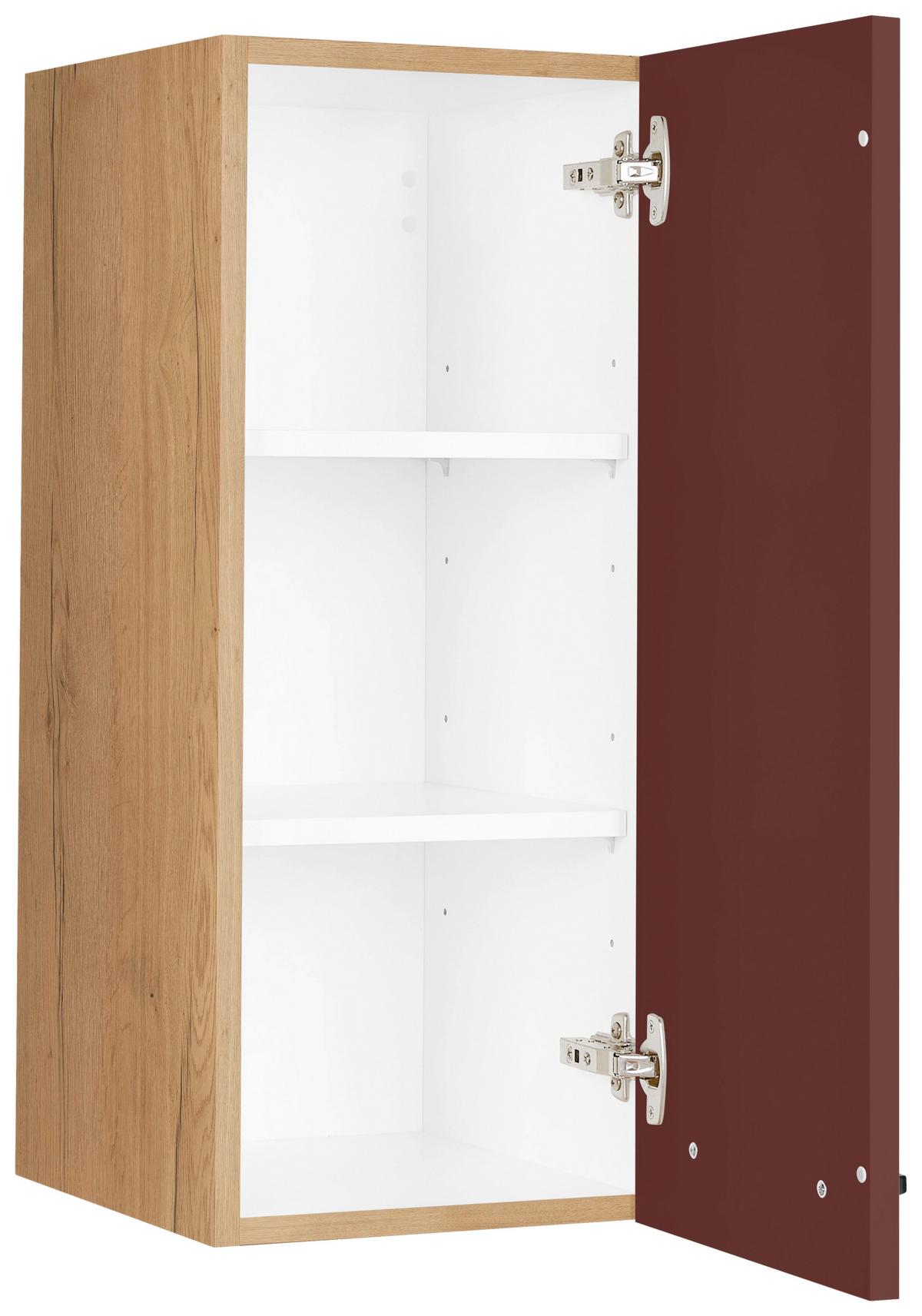 Küchenoberschrank Easytouch - Eichefarben/Rot, MODERN, Holzwerkstoff (30/72/35cm) - Nobilia