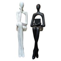 Skulptur Max - Schwarz/Weiß, KONVENTIONELL, Kunststoff - Luca Bessoni