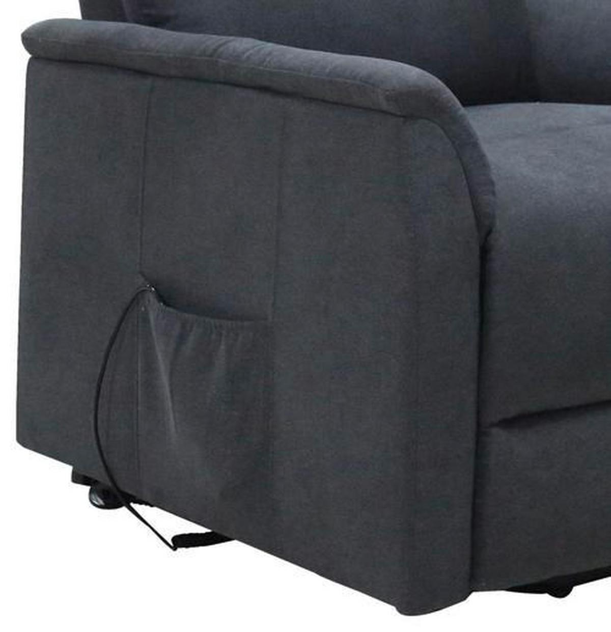 Tv-fotel Aston - sötétszürke, Modern, textil/fém (72,5/110,5/92,5cm) - Ondega