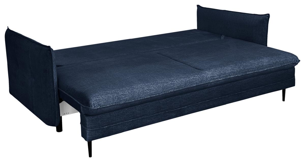 Schlafsofa Melody - Blau/Schwarz, Design, Textil (216/96/102cm) - MID.YOU