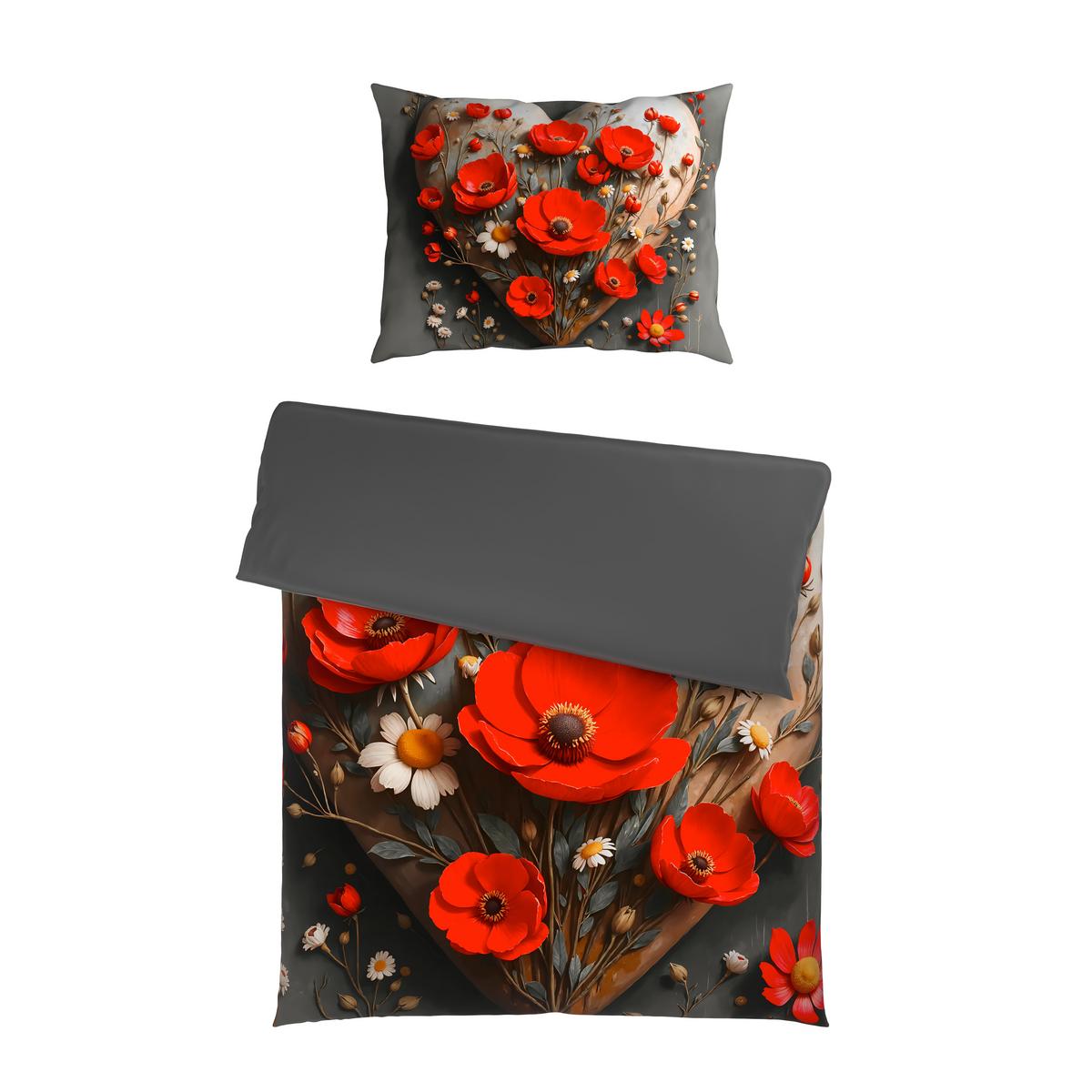 BETTWÄSCHE GREY ROMANCE - Multicolor, MODERN, Textil - Luca Bessoni